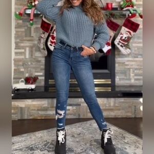 Lugz Grotto Combat Boots Women's 7 Gray Fabric Faux Fur Ankle Block Lace Up New